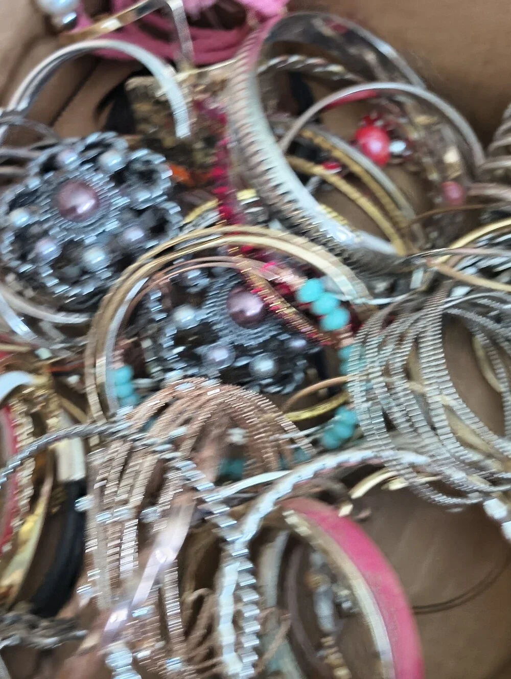 60 Bangle Bracelet For $30! Mixed Variety. All Wearable. Lot #2